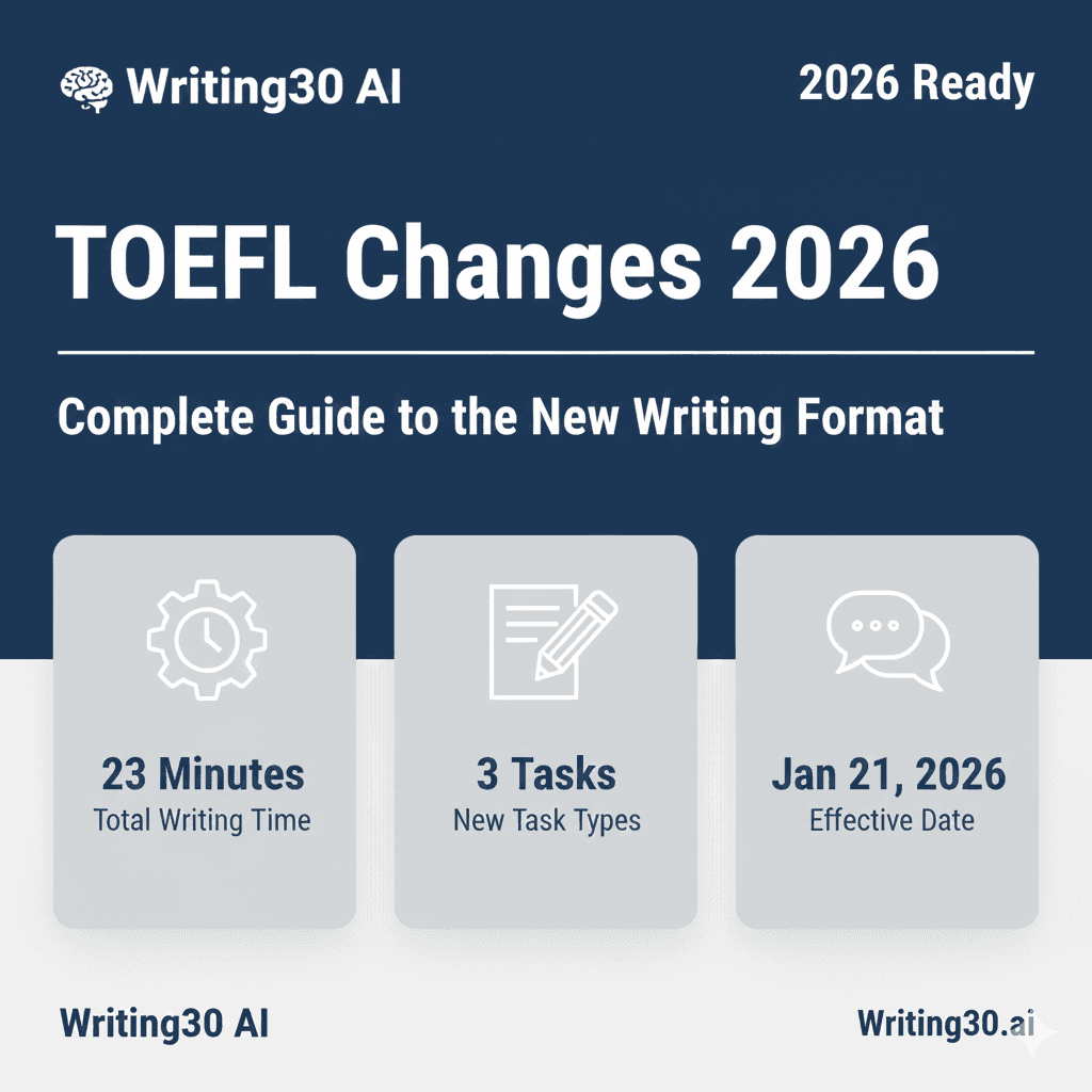 Illustration for TOEFL 2026 Changes: Complete Guide to New Writing Format