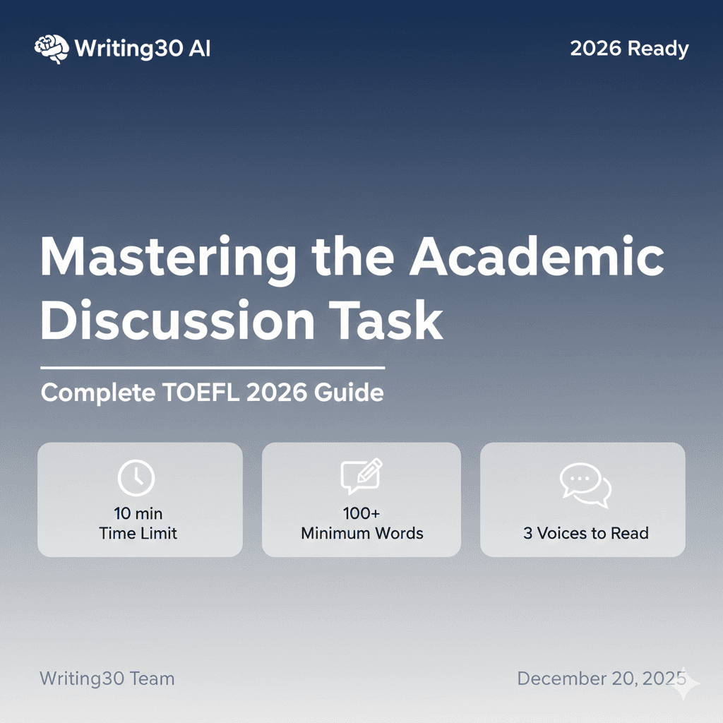 Illustration for Academic Discussion Task: TOEFL 2026 Complete Guide