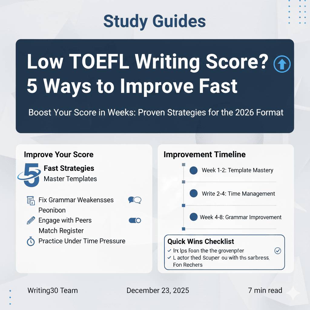 Illustration for Maximize TOEFL Score in 14 Days: Intensive 2-Week Prep Plan