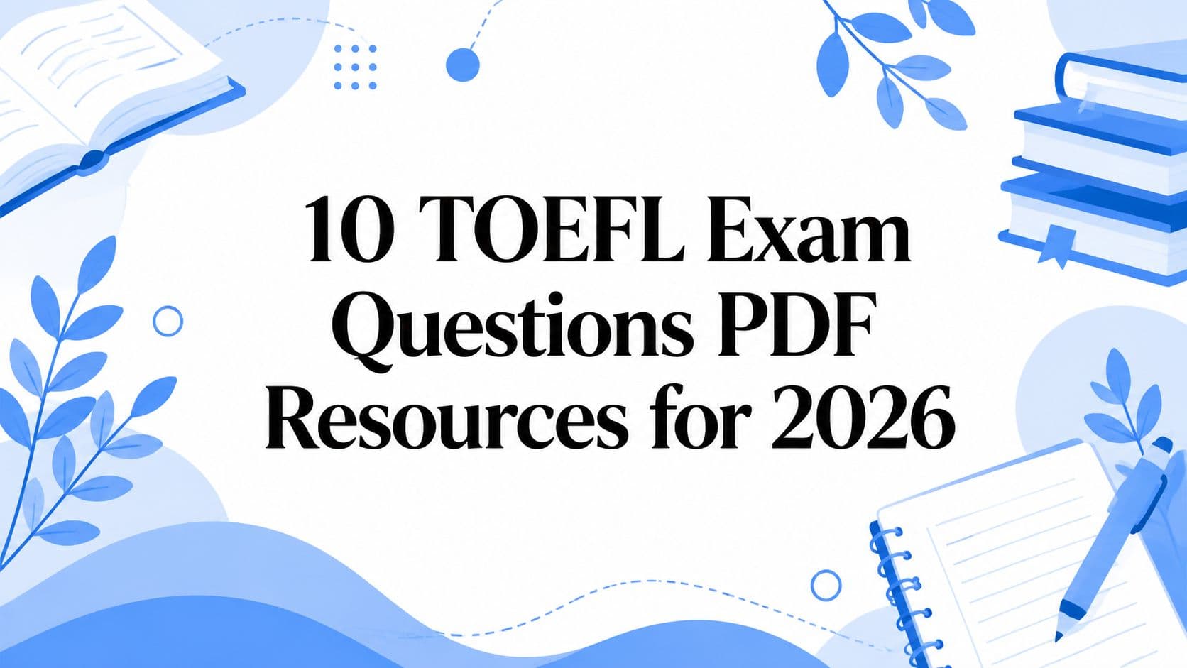 10 TOEFL Exam Questions PDF Resources for 2026