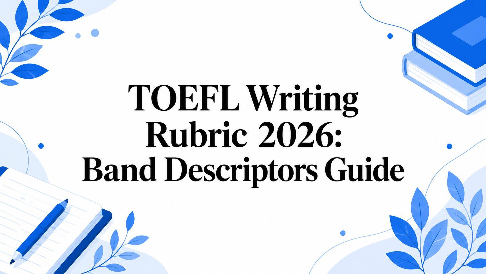 TOEFL Writing Rubric 2026: Band Descriptors Guide