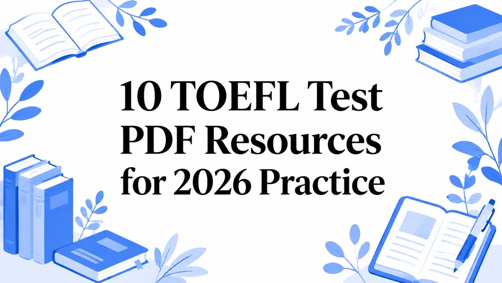 10 TOEFL Test PDF Resources for 2026 Practice