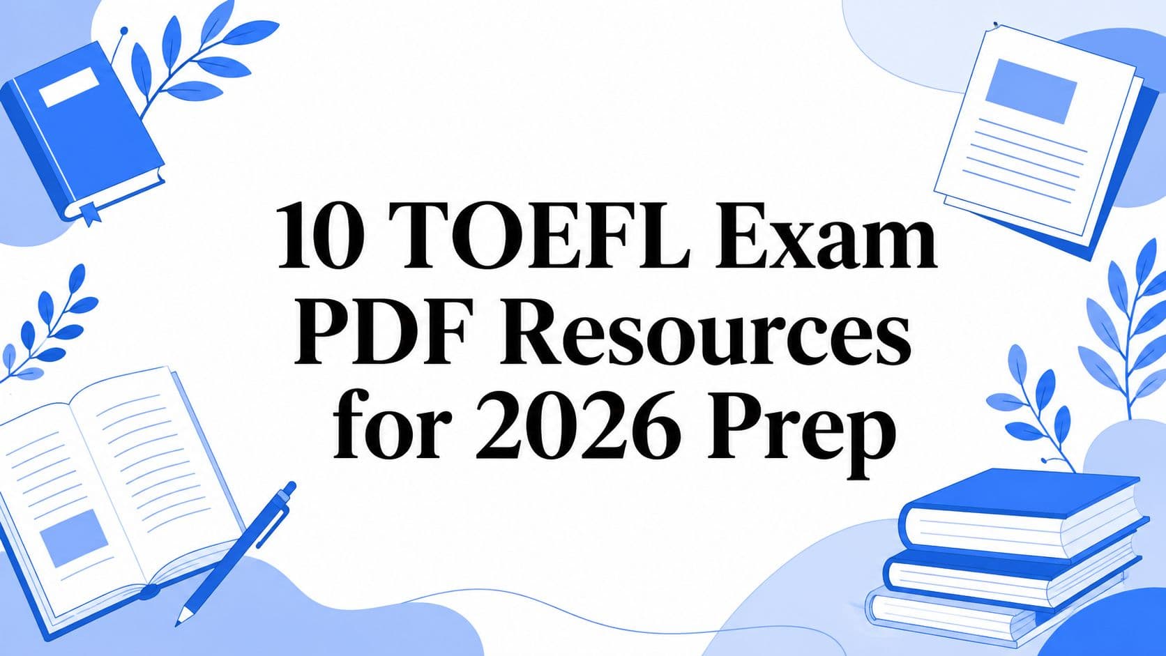 Illustration for 10 TOEFL Exam PDF Resources for 2026 Prep