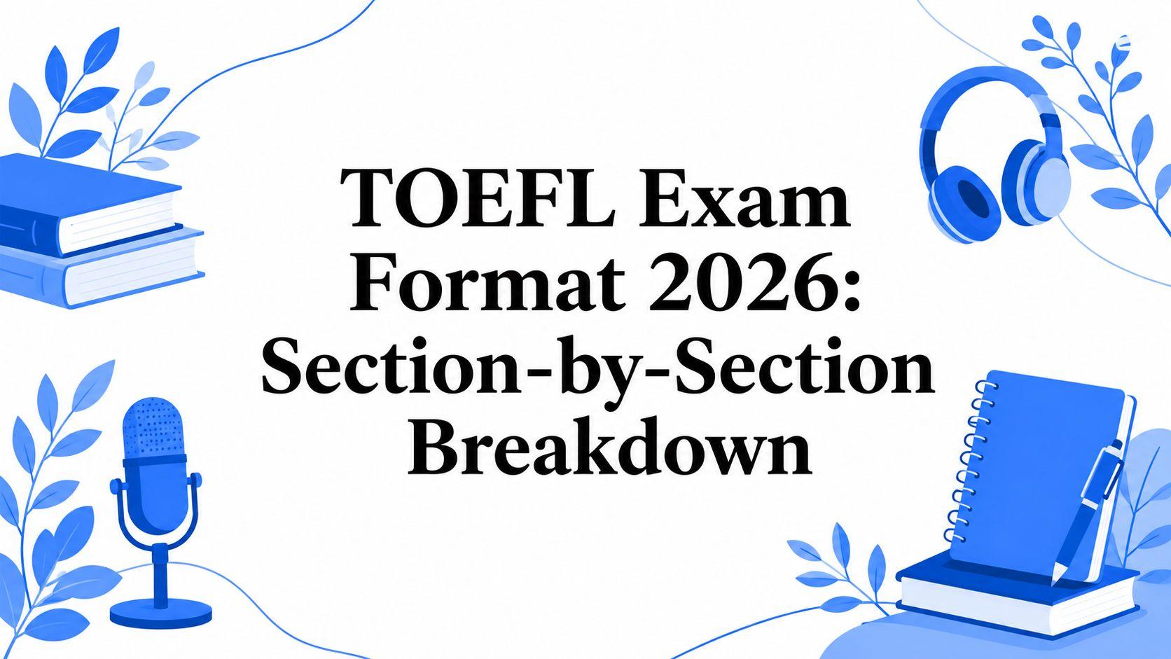 TOEFL Exam Format 2026: Section-by-Section Breakdown