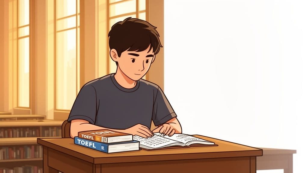 Illustration for Master TOEFL Writing: Sentences with Prepositional Phrases Examples for 2026