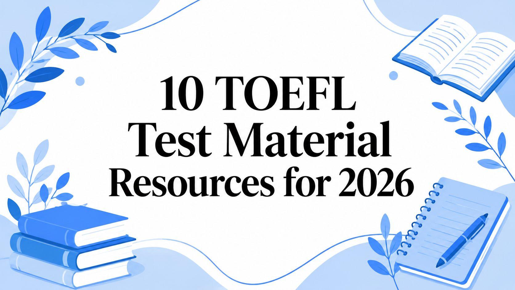10 TOEFL Test Material Resources for 2026