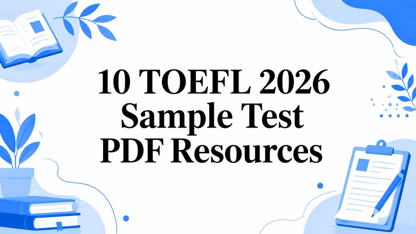 10 TOEFL 2026 Sample Test PDF Resources