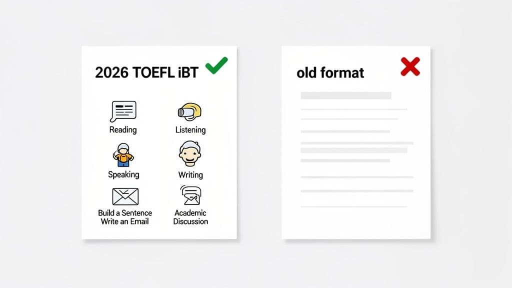 Illustration for The Best Free TOEFL iBT Practice Test for the 2026 Exam