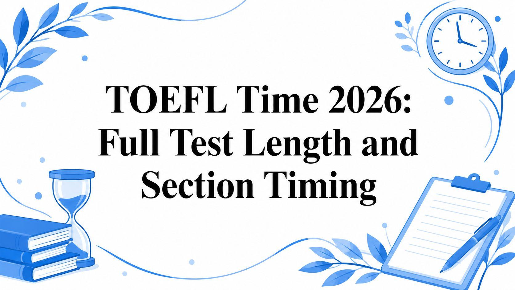 TOEFL Time 2026: Full Test Length and Section Timing