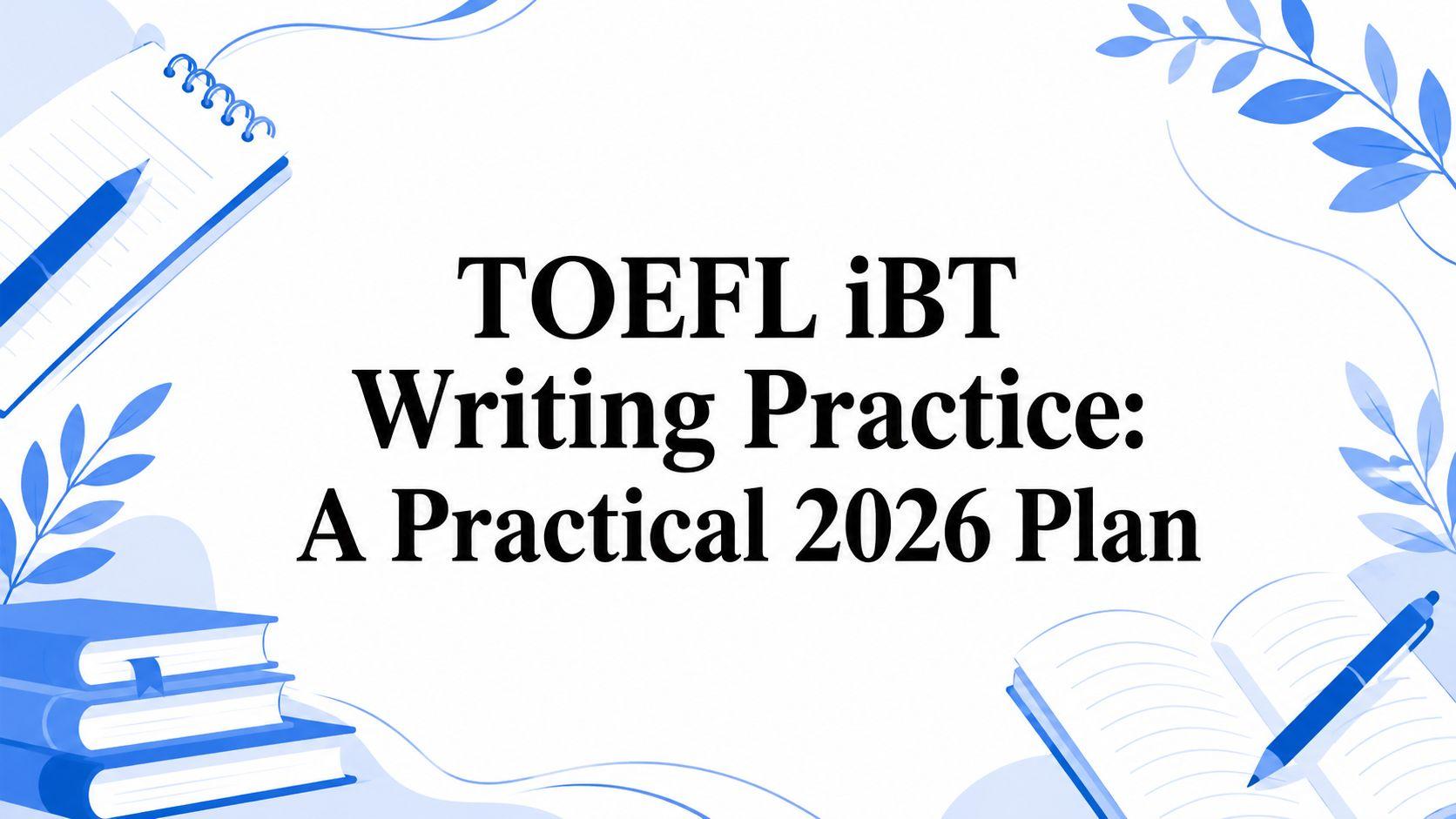 TOEFL iBT Writing Practice: A Practical 2026 Plan