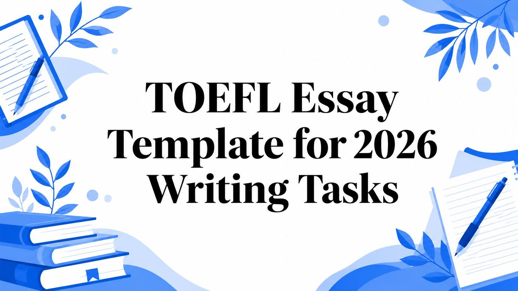 TOEFL Essay Template for 2026 Writing Tasks